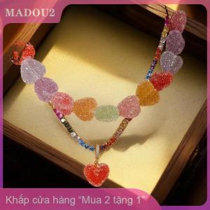 [COD] MADOU2 1 Mảnh Cô Gái Ngọt Ngào Gummy Nhựa Kẹo Charms Stack Đồ Trang Sức Choker Vòng Cổ Mới Đầy Màu Sắc Thạch Dây Chuyền Trái Tim Cho Phụ Nữ Quà Tặng