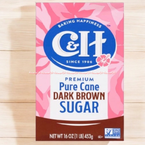 C&H 453gr Premium Pure Cane Dark Brown Sugar Gula Coklat Nira Aren C H Sugars C and H