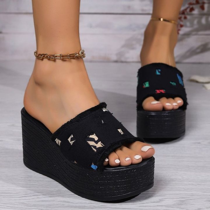 %5BFree%20Shipping%5D%20Plus-Size%2035-42%20Casual%20Denim%20Slip-On%20Sandals,%20Women'S%20Shoes,%20New%20Autumn%20Collection,%20Wedge%20Heel%20Sandals%20-%20Image%202
