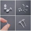 BECORATE 25 Pcs Plastic Hypoallergenic Anti-Allergy Transparent Ear Studs Needle Ear Piercing. 