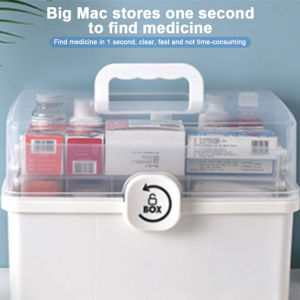 100% Original Household Medicine Box Extra Large Family Medicine Box Childrens Large Capacity Multi-Layer Portable First Aid Medical Kit Safe Material GardenSun Office Storage Box