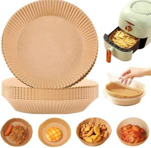SET 50 TờGiấy Lót Nồi Chiên Không Dầu  Màu Nâu Giấy Nến Vàng Lót Nồi Chiên Không Dầu Đa Năng