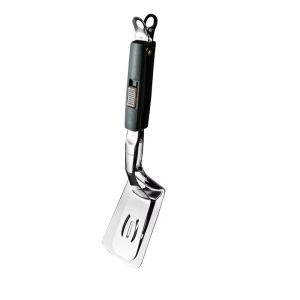 SAGOER Slotted Design Steak Spatula Tongs Heat Resistant Anti-scald Steak Flipping Clip Rust-resistant Non-slip Pancake Barbecue Spatula Kitchen