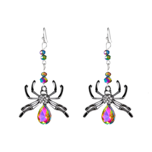 Halloweens Spiders Earrings Handmade Alloy Accessory for Cosplays Event and Creative Outfits