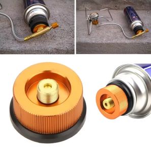 Outdoor Stove Accessories Camping Hiking Burner Adaptor Connector Auto-off Gas Cartridge Tank Cylinder Furnace head converter