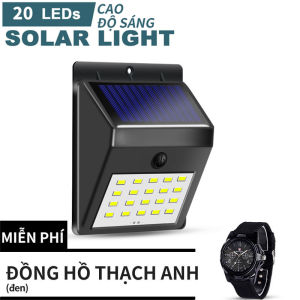 Đèn năng lượng mặt trời 20 led cảm ứng chuyển động dễ sử dụng（Đồng hồ thạch anh quân sự miễn phí）