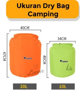 Dry Bag Waterproof 10-20L – Dry Sack Tas Anti Air Outdoor Serbaguna