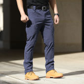 Men Blue Tactical Pants Multi Pockets Summer Thin Outdoor Camping Trekking Hiking Military Waterproof Quick Dry Stretchable Trousers Cargo Pants Uniform