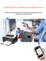LOYALTY-SECU Portable USB Network Bluetooth Print Server Adapter for USB Printer Gray. 