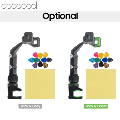 Dodocool Phone Holder for Guitar Head Mic Stand Music Stand 360-degree Rotatable Smartphone Clip with 10 Guitar Picks Wiping Cloth