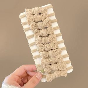 10 cái nơ buộc tóc co giãn phụ nữ Hàn Quốc đơn giản màu trơn cao su scrunchie cô gái buộc tóc đuôi ngựa Dây Buộc Tóc Mũ Phụ kiện tóc ngọt ngào