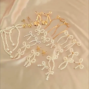 Chic Bông tai nơ thời trang những chiếc Khuyên tai thanh lịch Bowknot Khuyên tai mặc hàng ngày Bông tai món quà hoàn hảo cho người yêu thời trang