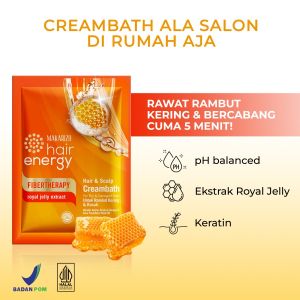 Makarizo Creambath Fibertherapy Hair & Scalp Royal Jelly Sachet - Masker Rambut Makarizo