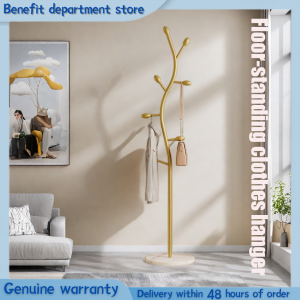 Marble gold coat rack floor-standing light luxury and high-end coat rack simple and modern bedside coat rack