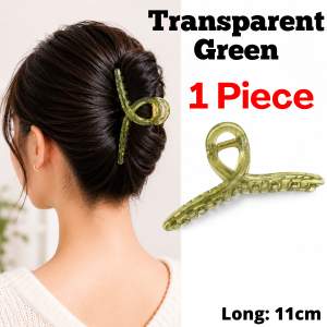 Matte Art Wood Music Note Hair Claw Large Strong Grip Hair Clip Korean Elegant Women Jepit Rambut Kayu Klip Rambut音符木纹抓夹