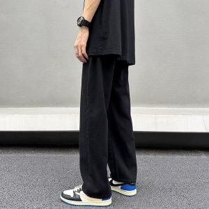 Jeans hitam celana celana hitam pria jeans pria celana korean style pria celana kulot pria Yang baru loose jeans celana kulot straight jeans longgar jeans oversize pria celana panjang fashion kulot jeans celana jeans panjang pria