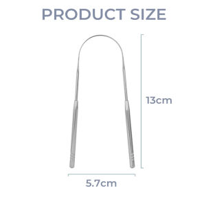 U Shape Tongue Scraper Stainless Steel Tongue Cleaner Oral Care Hygiene Scraper Removes Bacteria Tool-COZII