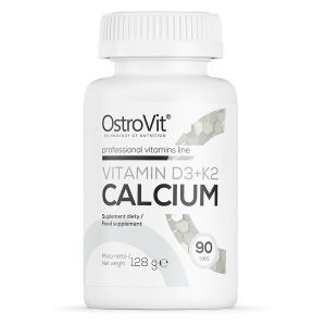 Thực phẩm bảo vệ sức khỏe OSTROVIT® Vitamin D3+K2 Calcium 90 viên - + Tăng sự khoáng hóa của xương và răng + Vitamin D giúp hấp thu / sử dụng hợp lý canxi và phốt pho + Vitamin D giúp hoạt động đúng đắn của cơ bắp + Vitamin D giúp hoạt động đúng đắn củ