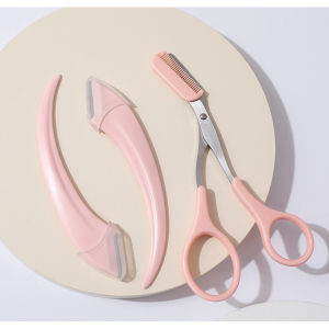 【NEW】TL77 3PCS Lady Eye Brow Trimmer Blade Shaver Eyebrow Razor Lady Sharpener for Beauty Makeup Tool Eyebrow Repair Knife Set Anti Scratch Crescent Shaped Eyebrow Scraper Eyebrow Repair And Makeup Tool