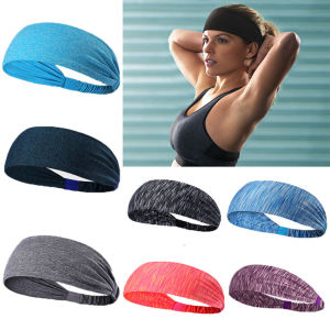 【COD+IN STOCK】Sport Hairbands Elastic Headbands for Yoga Workout Running Athletic Wear Wide Turban Headbands Headscarf fits All Men and Women