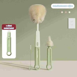 Sikat Botol Dot Susu Bayi 4in1 Silikon Lembut BPA Free Sikat Selang Peralatan Cuci Botol XH11