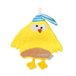 Cartoon Animal Hand Towel with Hanging Loop Handkerchief Super Absorbent Kitchen Bathroom Kid Cleaning Towel Dishcloth