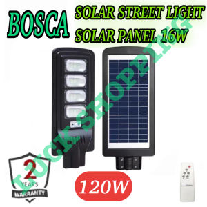 BOSCA 30W 60W 90W 120W 2 Year Warranty Outdoor Solar Induction Integrated Street LED Light With Remote Control BOSCA-S02