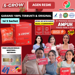 S GROW Peninggi Badan Vitamin Penambah Tinggi Badan Suplemen Kalsium untuk Remaja Dewasa Paket C1