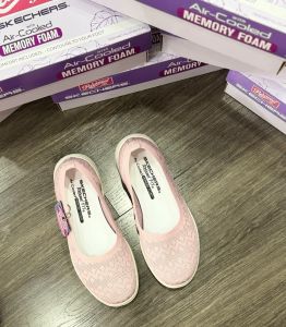 Giày đi bộ skecher Búp Bê ren 124409 cho nữ siêu nhẹ mềm êm thoáng khí - Pb304