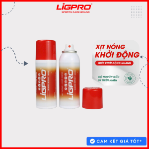 Bình Xịt nóng LIGPRO giúp khởi động 160ml dầu nóng xoa bóp thảo dược dạng xịt - giúp làm nóng cơ nhanh chóng