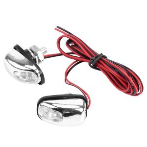 QIXING 12V Trucks Nozzle Washer Seven Color Wiper Hood Jet Spray Nozzle Wiper Spray Light Car LED Light Decorative Light Water Spray Lamp