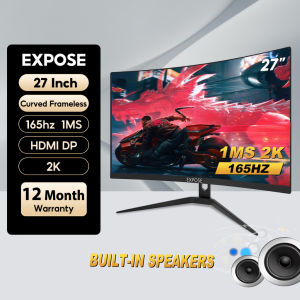 Expose จอคอมพิวเตอร์ 4K 165HZ จอคอม monitor จอโค้ง เต็มจอไร้ขอบ 27 นิ้ว จอคอมพิวเตอร์ LED IPS 1MS HDMI/DP/VGA รับประกัน 12 เดือน