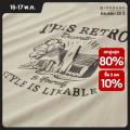 GIORDANO Men T-Shirts 100% Cotton Retro Print Tee Crewneck Short Sleeve Simple Basic Summer Fashion Casual Tshirts 13094210. 