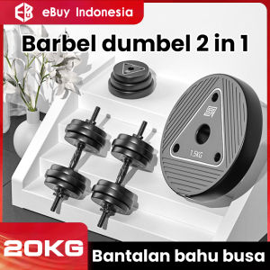 20 KG dumbbell set peralatan kebugaran barbell set dumbbell barbell dua dalam satu