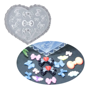 Bows Nail Carving Mold Silicone Casting Mold Embossed Making Molds Nail Stencils Carving Templates Nail Salon Supplies