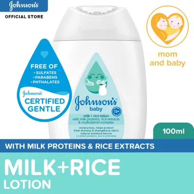 Johnsons Milk+Rice Baby Lotion 100ml - Lotion for Baby Baby Essentials Baby Care Baby Body Lotion Milk Lotion