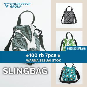 Tas Wanita Slingbag Kanvas Motif 7 Pcs 100Rb