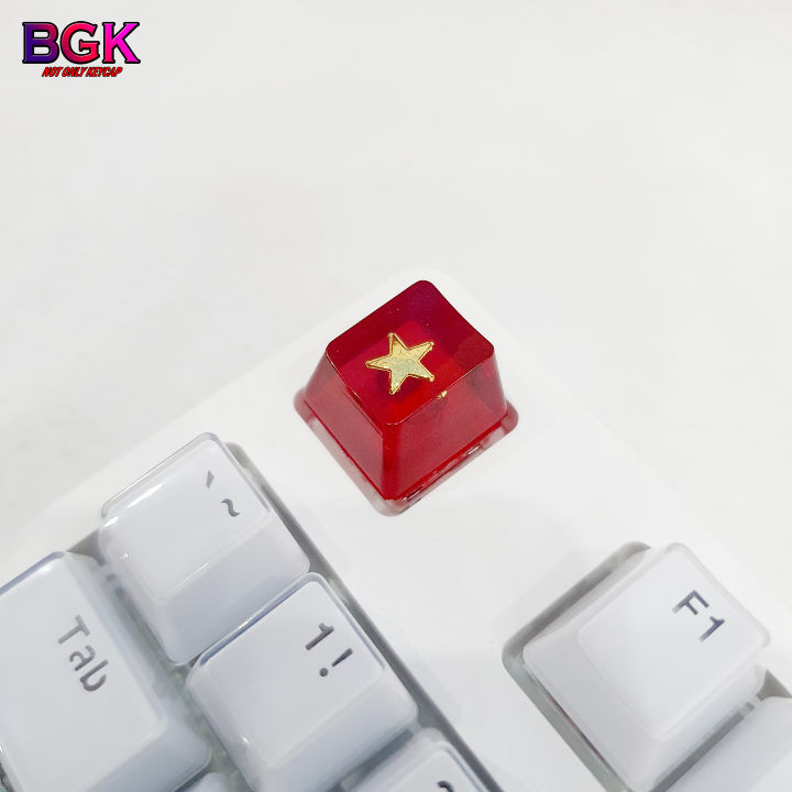 Keycap Lẻ Hình Sao Vàng Cờ Việt Nam ( keycap resin độc lạ )( Keycap ...