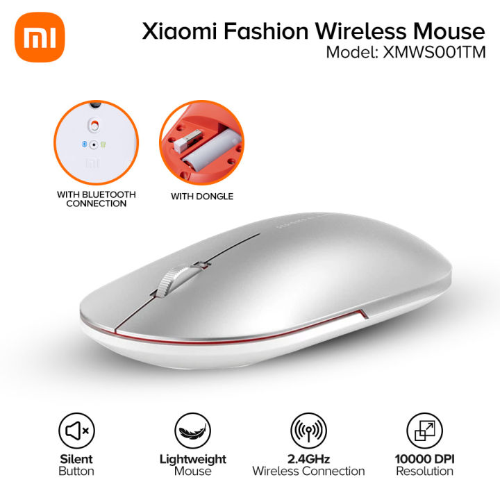 Xiaomi Fashion Mouse Lightweight Stylish Metal Texture with Bluetooth ...