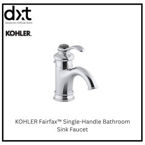KOHLER Fairfax Premium Single-Handle for Bathroom Sink Faucet with Chrome Finish and Curved Spout by Dexterton