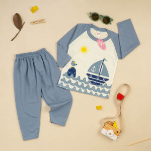 Setelan Anak & Bayi Laki Laki Raglan Tale Story Panjang Earthtone Series/ Baju Anak Laki Laki / Baju Bayi / Setelan Bayi Laki Laki 0 - 4 Tahun