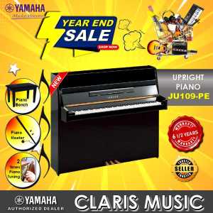 YAMAHA UPRIGHT PIANO -NEW UNIT! (MODEL: JU109PE / JU109-PE / JU-109PE / JU109 POLISHED EBONY / JU 109 PE / JU109 PE / JU-109PE / JU-109-PE ) -PE