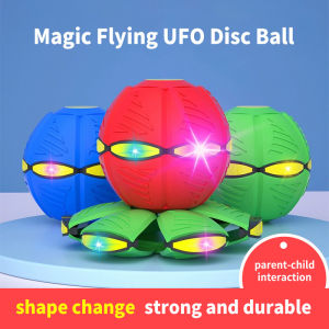 Flying UFO Flat Throw Disc Ball With LED Light Toy: Perfect Outdoor Fun for Kids