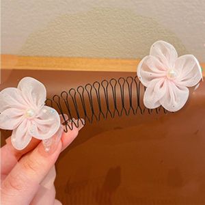 FUNNYDA Răng Lược tạo kiểu tóc hình chữ U Mùa Xuân Lược cố định Phụ kiện Giữ tóc vô hình Thời trang Hoa Trẻ em