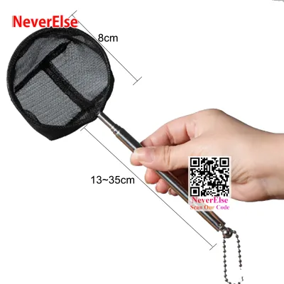 Small ornamental fish peacock fish fighting fish tank handmade 3D stainless steel telescopic hand fishing net fishing bag fishing bag