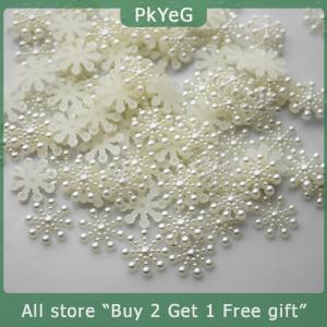 [COD] PkYeG KITCHEN 100× Snowflake Flatback Embellishments Christmas Craft DIY Tools