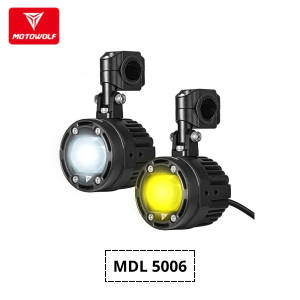 Lampu Tembak Motowolf Lampu LED Motor Putih Kuning 70W Super Terang