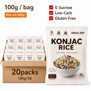 HALO JOY 100g*50pcs Dry / Dried Shirataki Rice Konjac Keto/Low Carb Diet Healthy