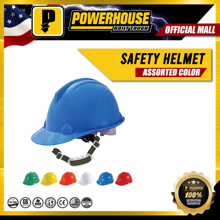 Powerhouse Abs Plastic Safety Helmet Heavy Duty With Chin Strap Sold 