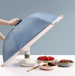 Anti-mosquito Rice cover rice dish kitchen Cover Umbrella dining table bowl dust-proof food cover Gauze net Fold Vegetable cover Home use